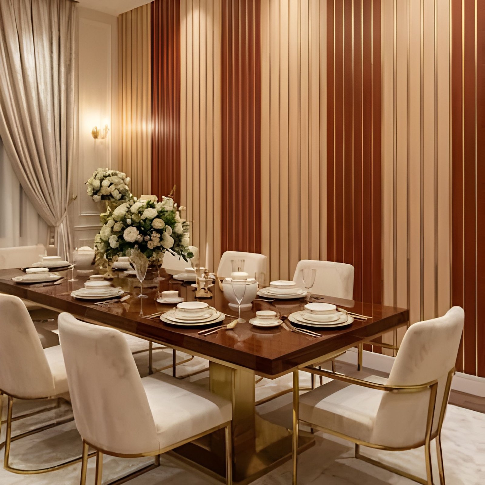 Elevate Your Interiors with Golden Line Fluted Panels (12 Inch)